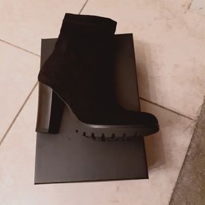 Black heeled booties